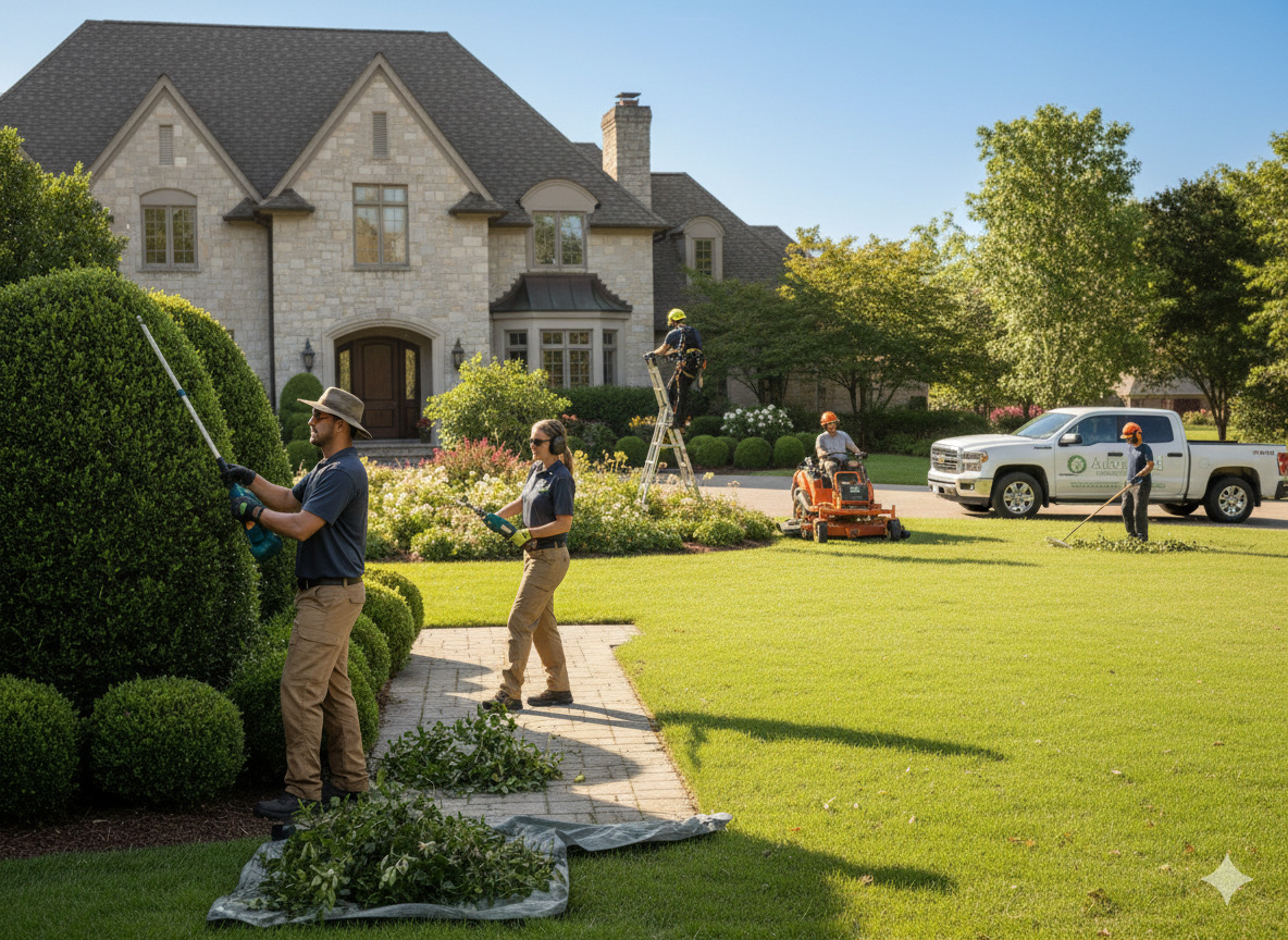 Seasonal shrub maintenance service